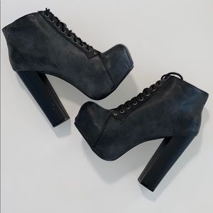 Black Retro Vintage Ankle Boots